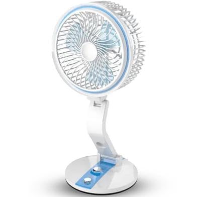 REZEK Portable Folding Fan, Rechargeable Standing Pedestal USB Fan, 3 Speeds, 1600 mAh