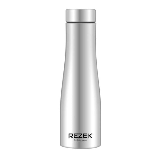 REZEK Aqua Stainless Steel Water Bottle for School Office Home Gym Travel, Water Flask Aquatic Model 1 PC, 1000 ML, Silver