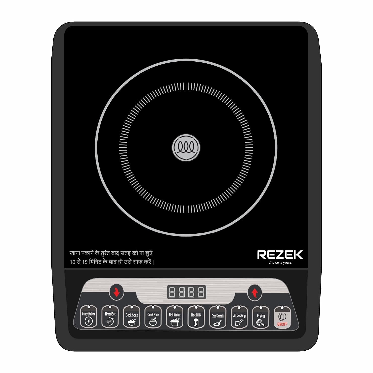 REZEK 2000 Watt Induction Cooktop with Auto Shut-Off & Over-Heat Protection