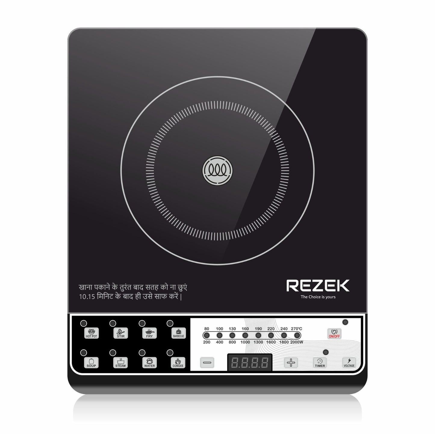 REZEK Induction Cooktop Electric Gas Chulha 2000 Watt Auto Shutoff